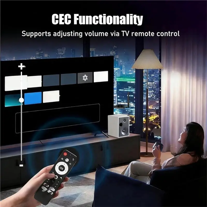 B67C -Compatible EARC ARC To Bluetooth Transmitter Audio Extractor Converter, Sync Connect 2 Devices, CEC Volume Control