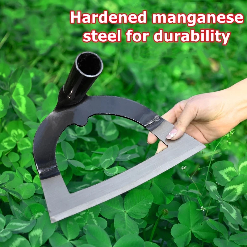 for Handheld Hollow Hoe Thickened Manganese Steel Agricultural Weeding Planting Vegetable Gardening Loosening Soil Weeding Tools