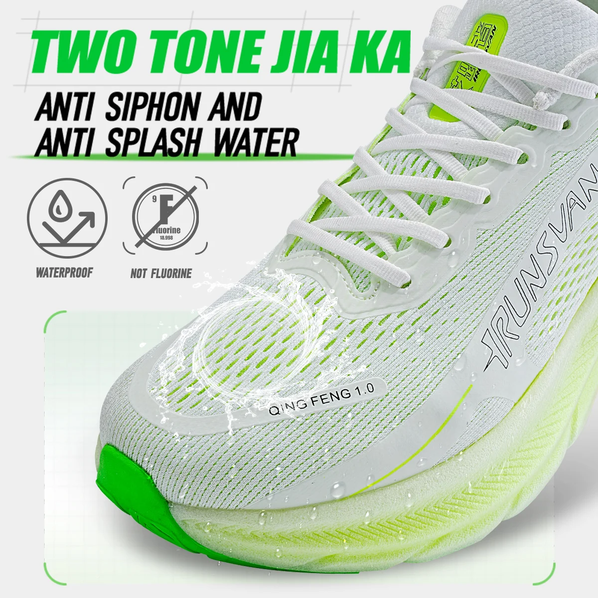 حذاء IRUNSVAN نصف نخيل من الكربون للرجال حذاء جري ماراثون يسمح بمرور الهواء وخفيف الوزن من القطن المرن للنساء