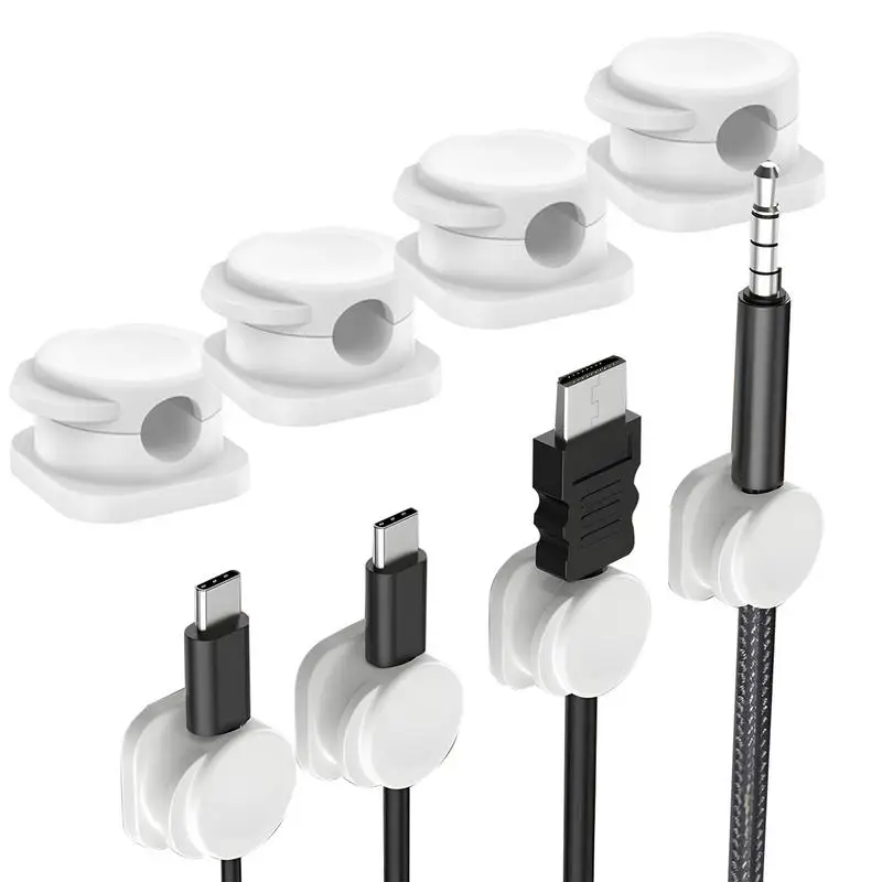 粘着コードオーガナイザークリップ、充電コードホルダー、ケーブル管理、コンピューター、オーディオ