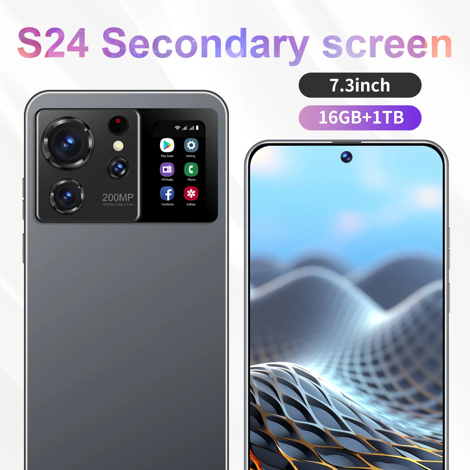 S24 Ultra Smartphones avec écran secondaire Android 16 2024G innovant, d'échl'avenir de la technologie mobile, nouveau, 512