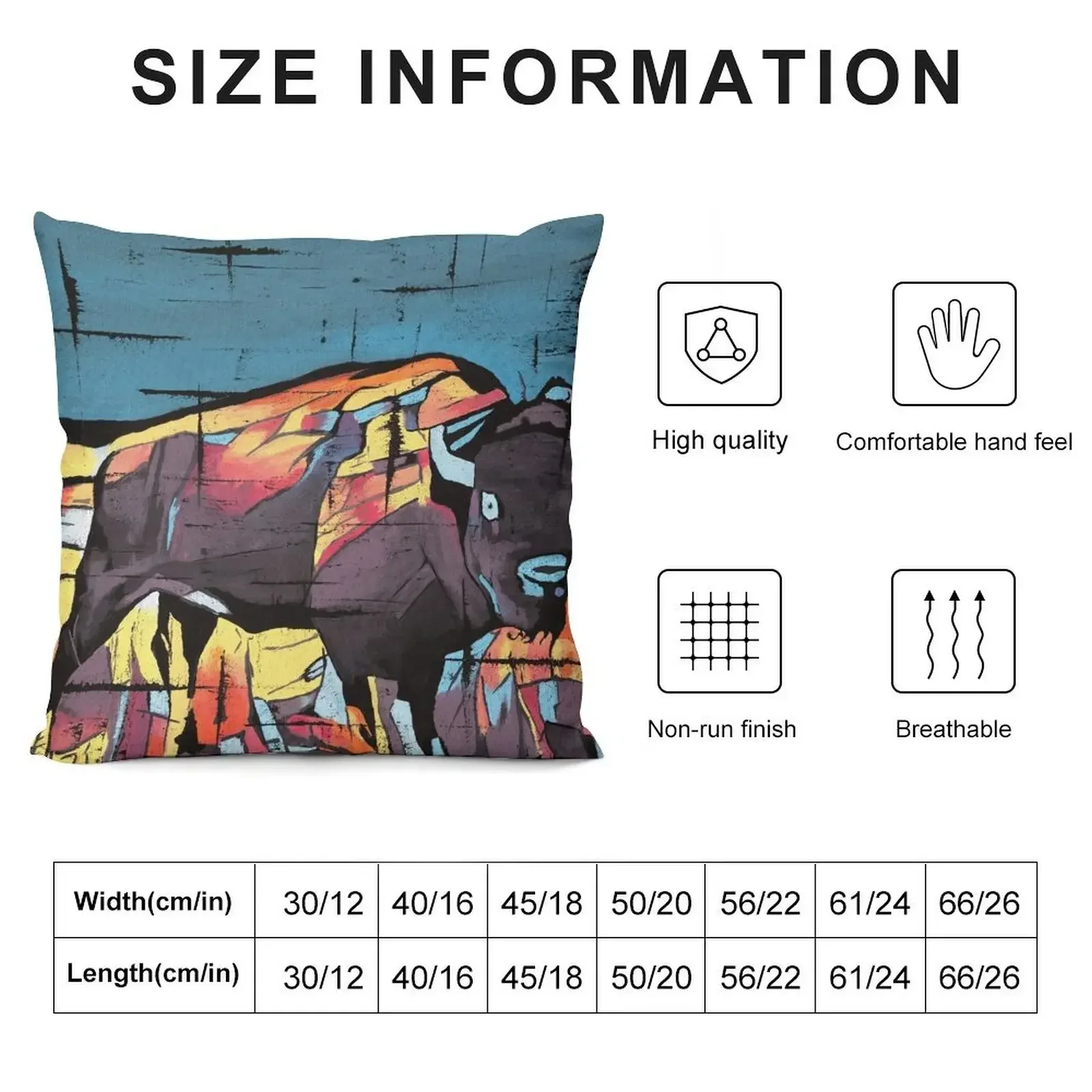 Abstract Bison Throw Pillow Room decorating items pillow pillowcase Sitting Cushion pillow