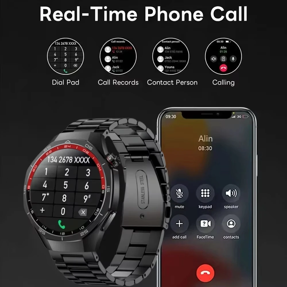 2026 New Smart Watch Bluetooth Calling Fitness Tracking Music Playback Health Monitor Smartwatch for Men Women Ht22