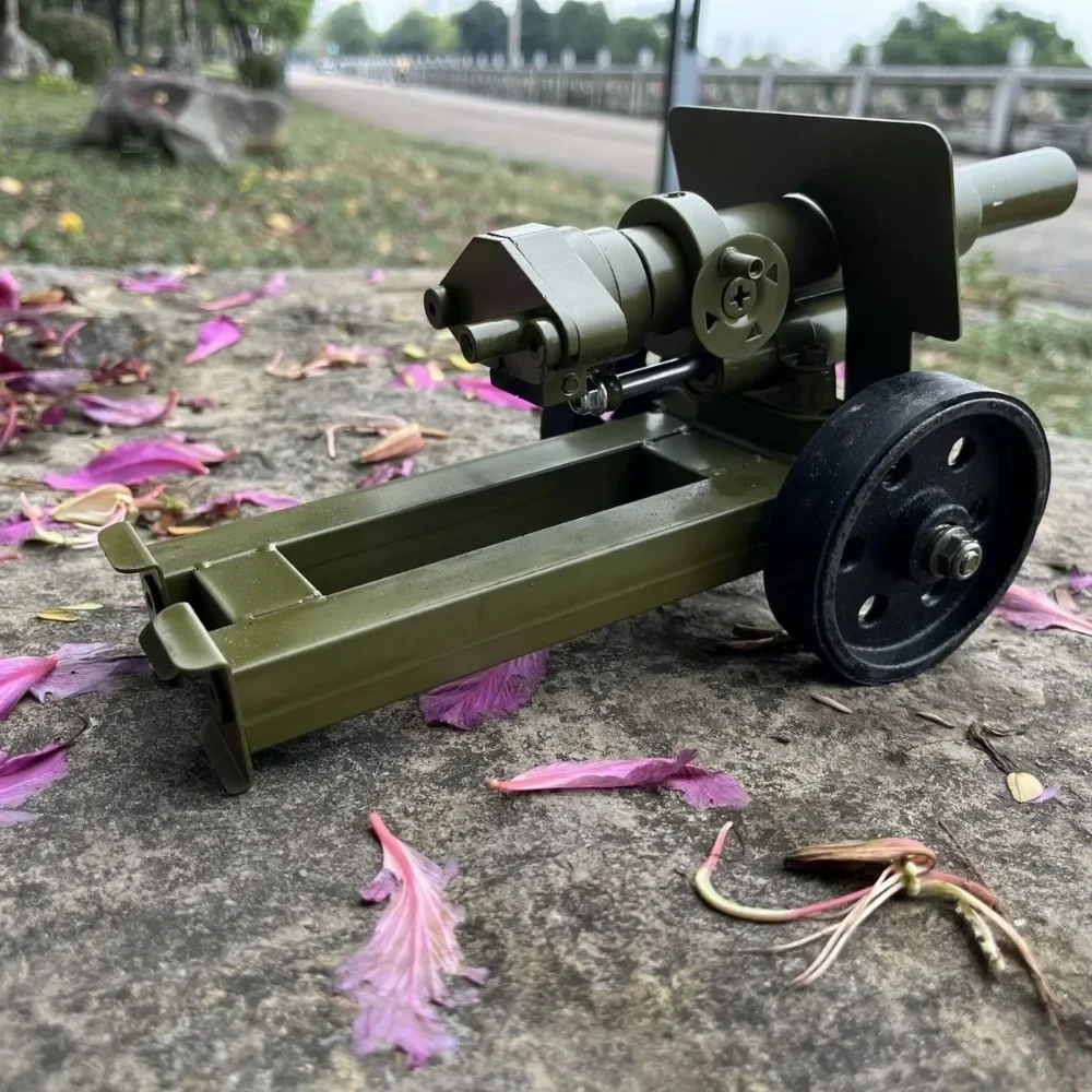 Italian Cannon Model Handicraft Ornament with Retractable Rebound Firecracker Artifact, Internet Celebrity Feng Shui 2024