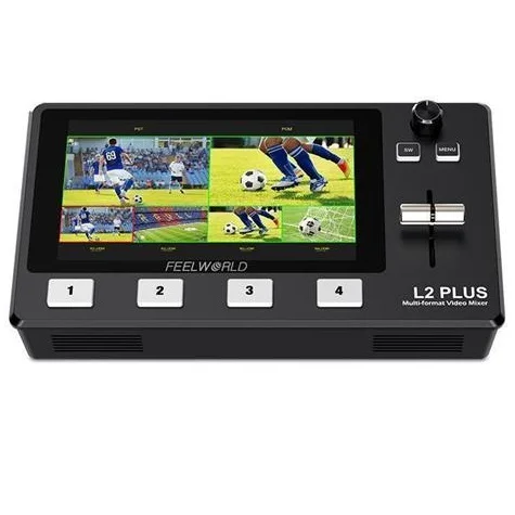 

L2 PLUS Multi-camera Video Mixer Switcher with 5.5" LCD Touch Screen PTZ Control Chroma Key USB3.0 for Live Streaming