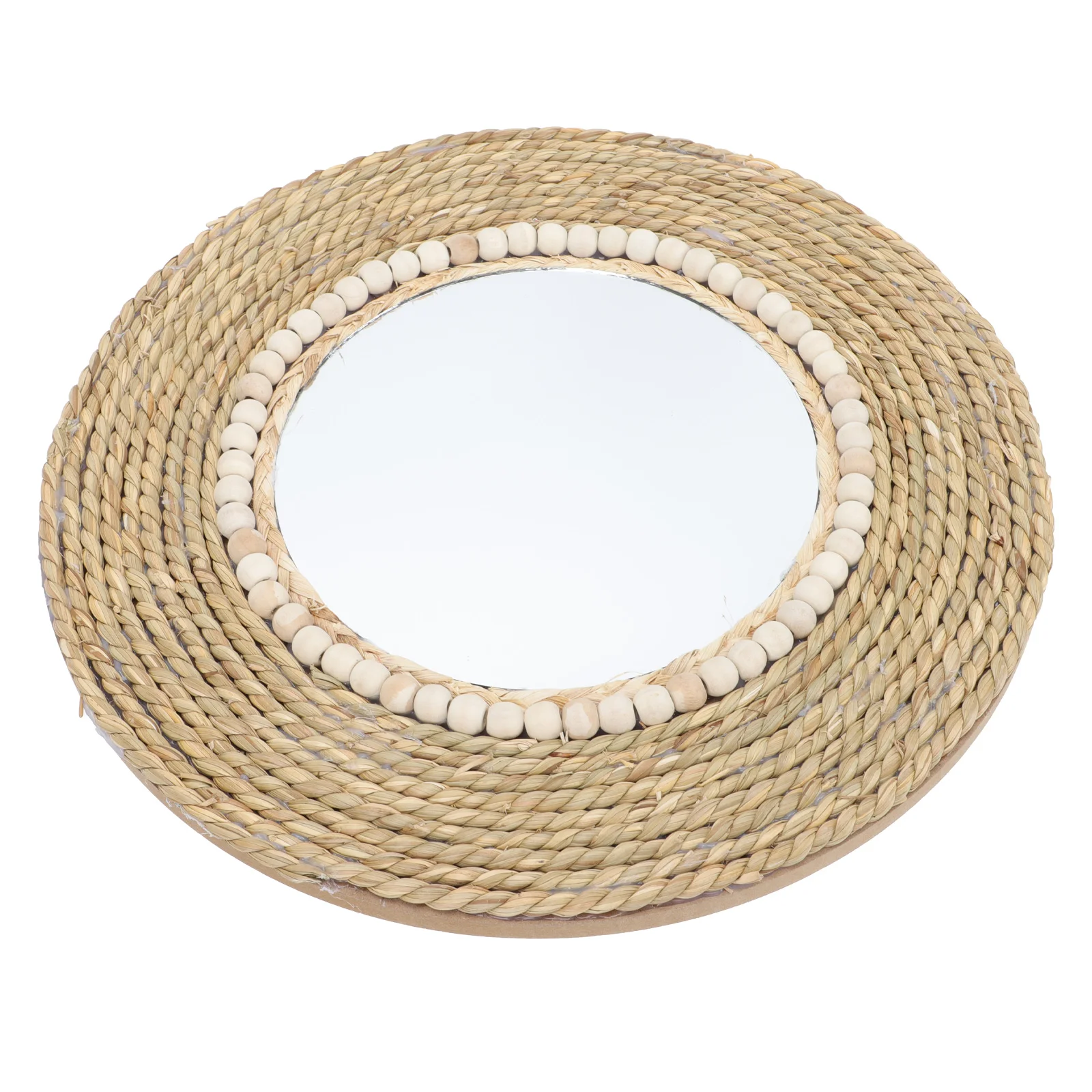 

Rattan Decorative Mirror Wall Nordic Style Adornment Woven Design Transparent