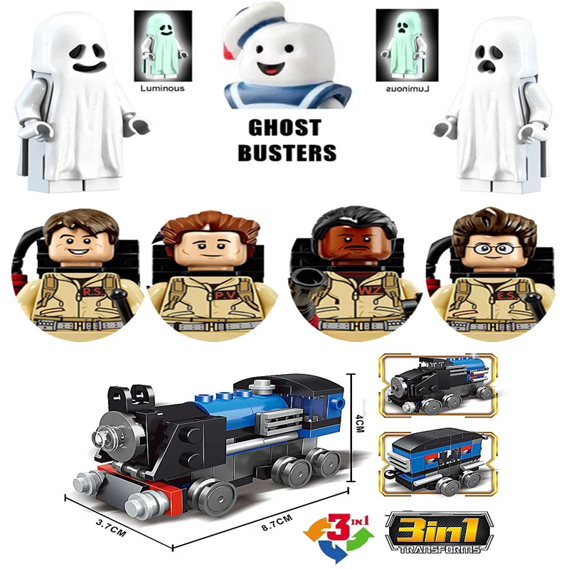 Ghostbuster Ghost Buster Raymond Stantz Stay Puft malvavisco hombre modelo bloques de construcción juguetes regalo para niños