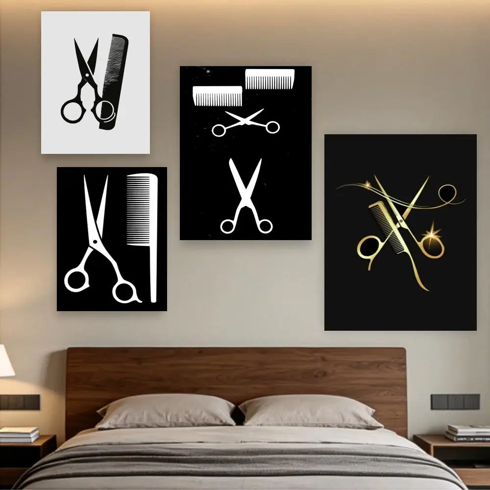3 Barber Shop Decor Beauty Art Hairdressing Art Haircut Poster Beauty Treatment Barber Gift Hairdresser Gift Hairstylist Gift Go