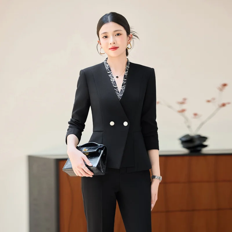 Women's Suit Set for Spring and Autumn, Teacher Workwear, Professional Suit, Formal High-end General Manager Workwear, Business