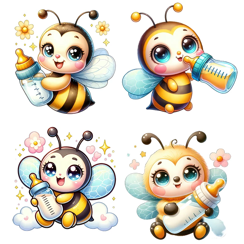 Three Ratels CD143 Funny bottle bees cartoon wall sticker For home decoration Personalized IPAD decals car stickers