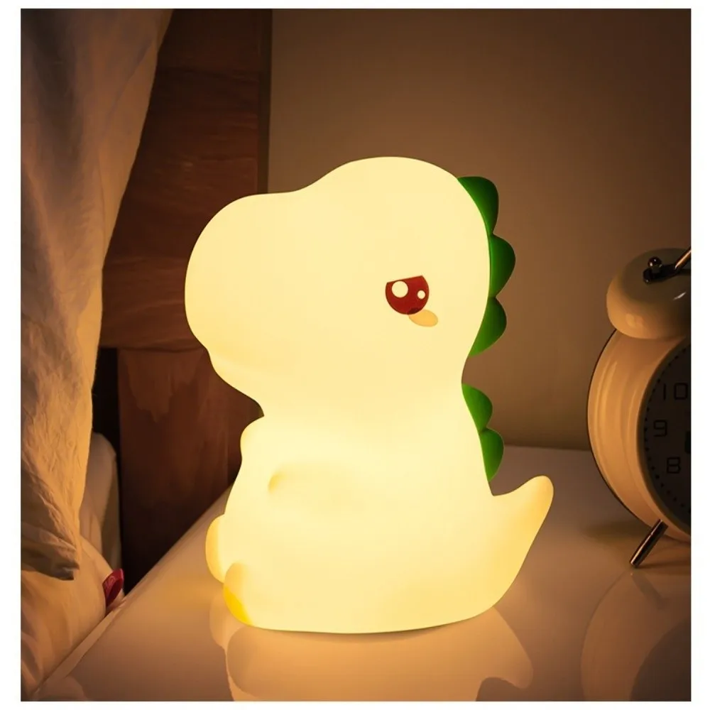 7 Colors Night Light 3 Levels Dimmable USB Charging LED Squishy Animal Night Lamp Squishy Silicone Portable Novelty Nursery Lamp