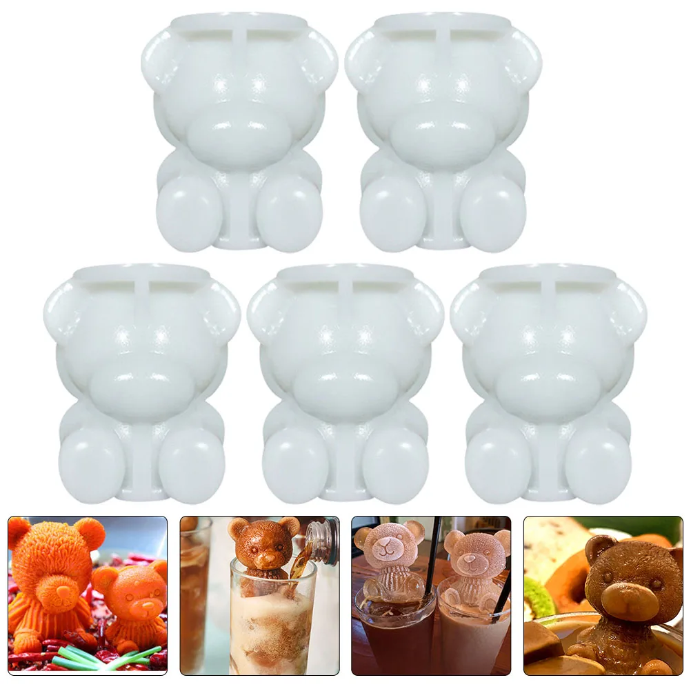 

5 Pcs Ice Cube Mold Silicone Balls for Drinks Tray Novelty Sphere Tumbler Non Stick Shaper