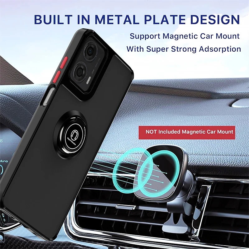 Shockproof Armor Phone Case For Motorola Moto Edge 50 Fusion Edge50 Pro Ultra Neo 5G Magnet Ring Holder Stand Hard PC Back Cover