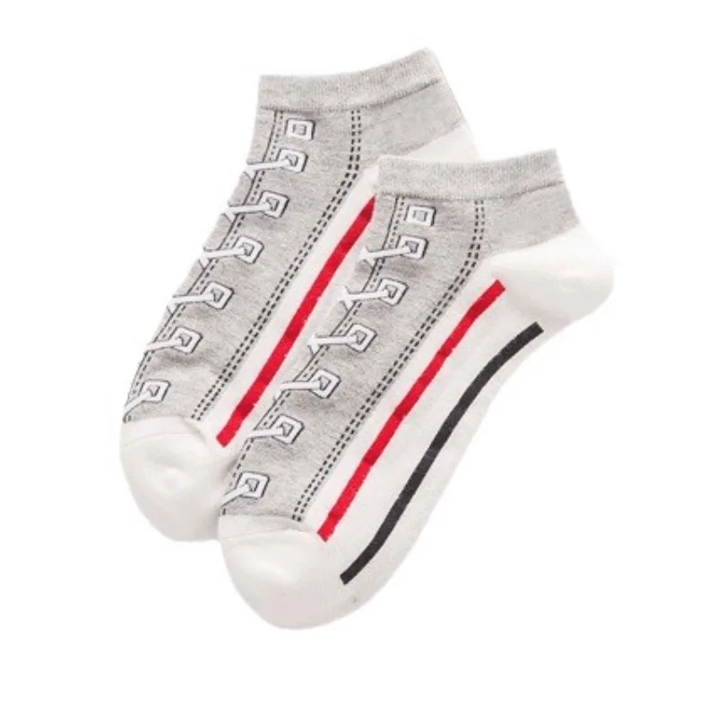 5 paia di scarpe di tela moda primavera estate tendenza versatile calzini da basket da uomo calzini bassi da uomo stile coppia sportiva sottile
