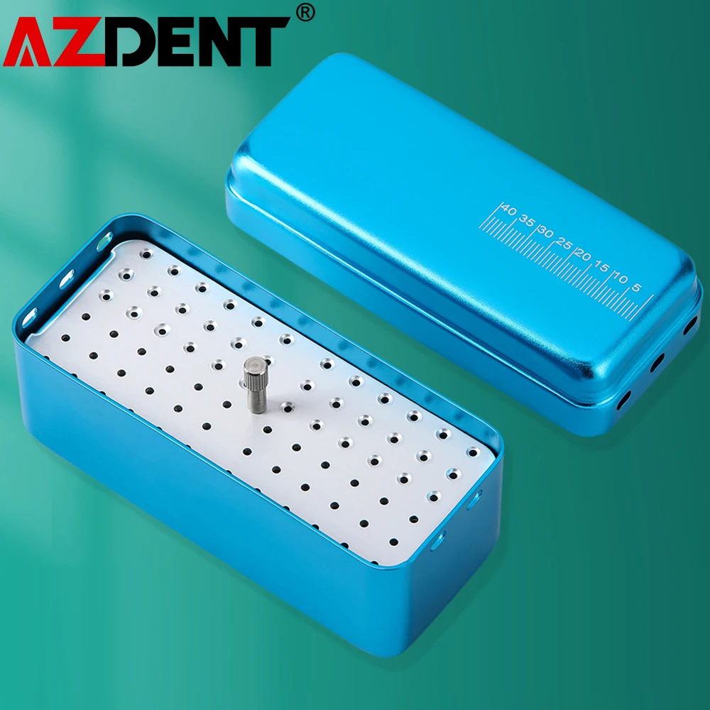 1Pcs Azdent Dental Disinfection Box 72 Holes Autoclave Sterilizer Case for FG 1.6mm Burs Files Holder Dentist Cleaning Stand