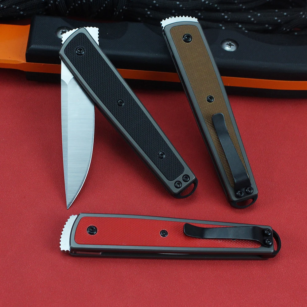 Outdoor Pocket Folding Knife 8Cr13Mov Blade G10 Handle Knife Camping Hunting Military Tactical Knife Self Defense EDC Tools