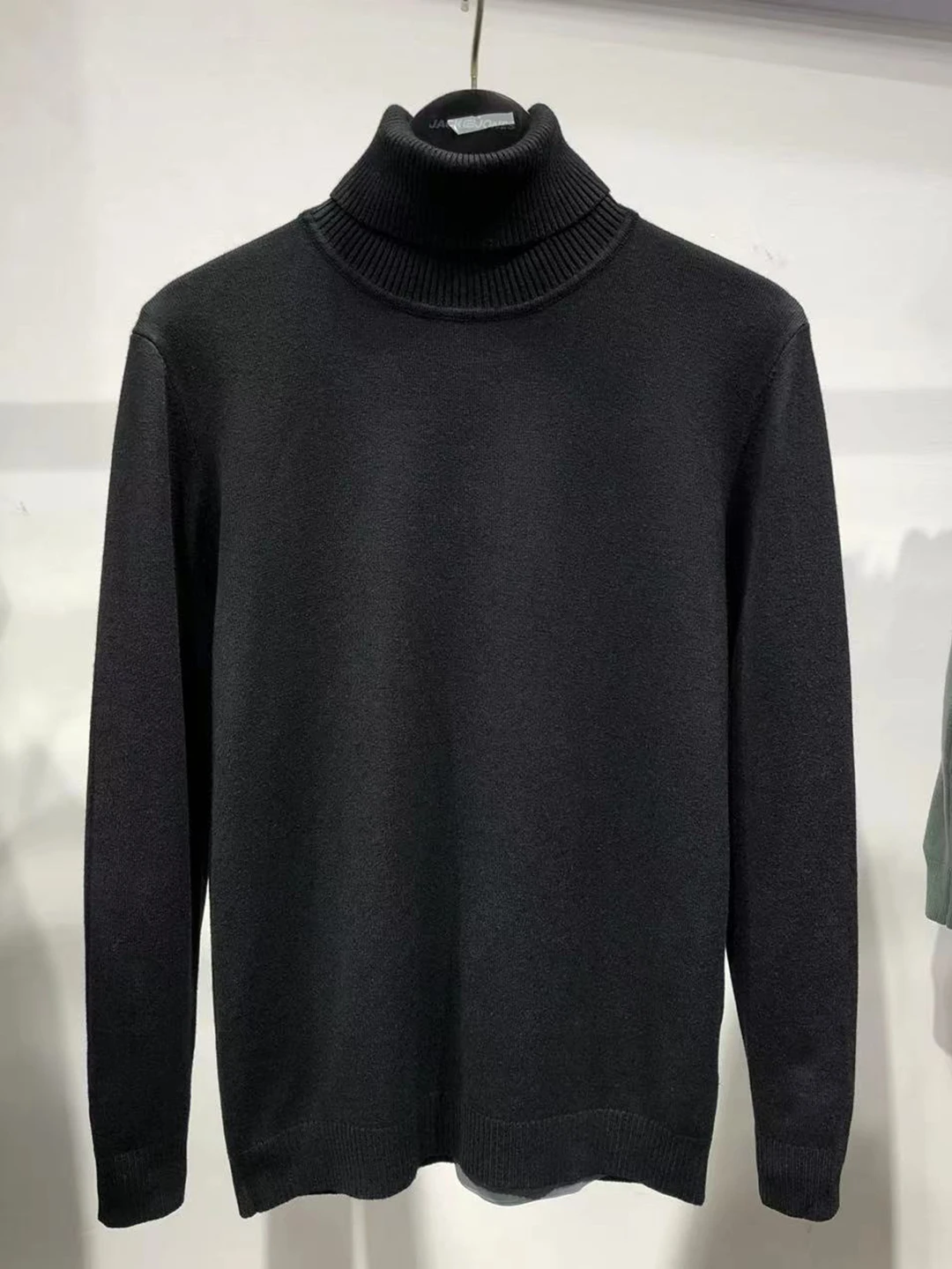 

JJ Home Men's Wool Blend Knitwear High Collar Thiened Slim Fit Sweater Base irt Soft Polyester Acrylic Nylon Fiber