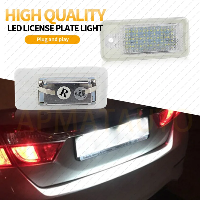 

2 шт. светодиодный светильник номерного знака без ошибок для Audi A3 S3 A4 S4 B6 A6 S6 A8 S8 лампа освещения номерного знака автомобильные аксессуары