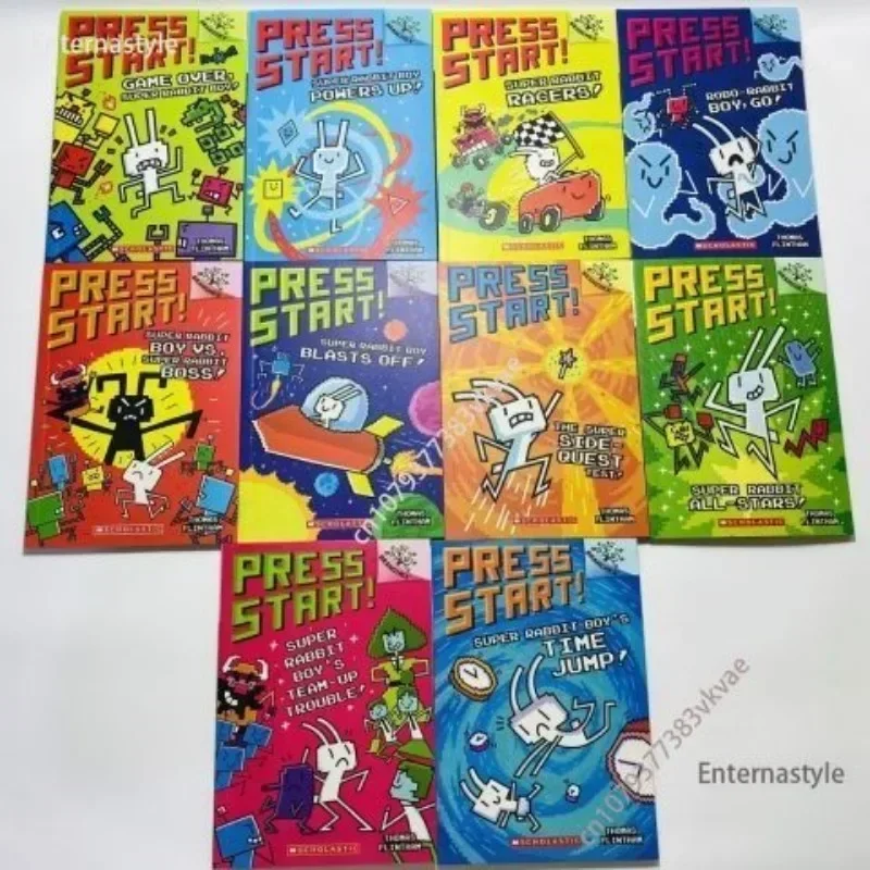 Books of10 Books English Press Start!Super Rabbit Boy Reading Edition Scholastic Branches Children Cartoon for Kid