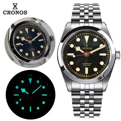 Cronos BB36 Mechanical Watches PT5000 Automatic Movement 100m Waterproof Luxury Men BGW9 Luminous Sapphire Glass L6036M Watches