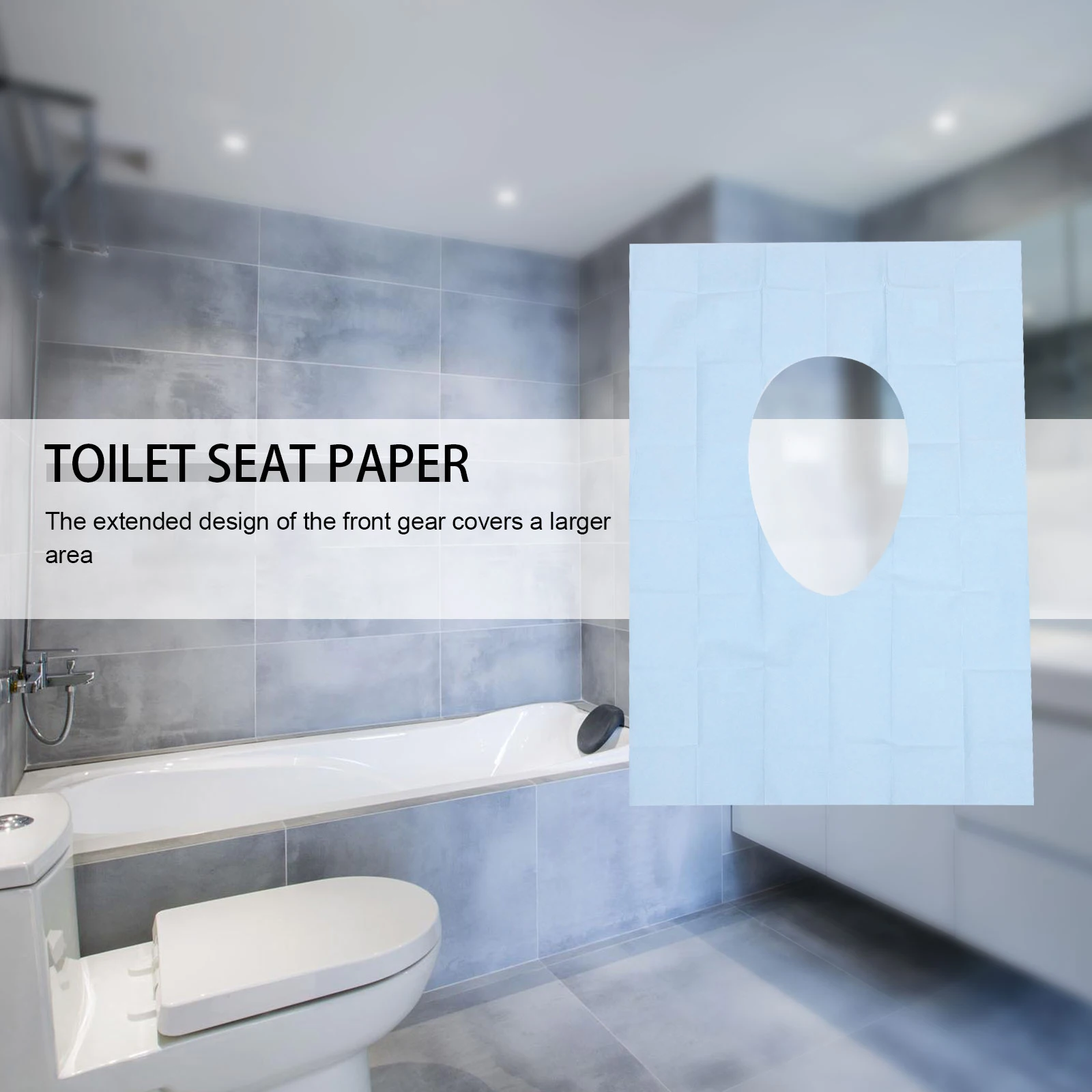 

Thickened Toilet Paper Disposable Seat Cover Hygienic Travel Size Extended Design PE Material Clean Home Hotel Use