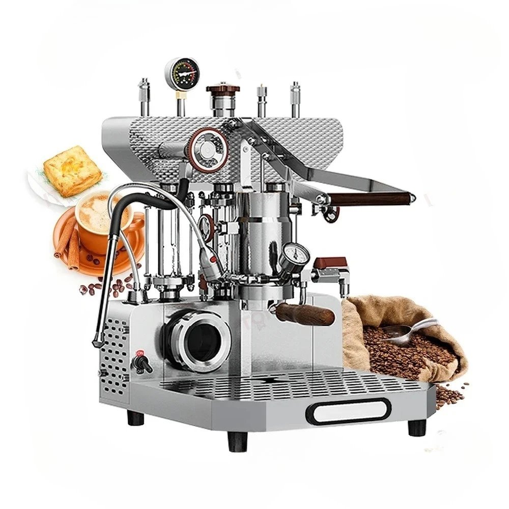 Lever Pull Stainless Steel Espresso Coffee Machine Italian Hand Press Coffee Machine