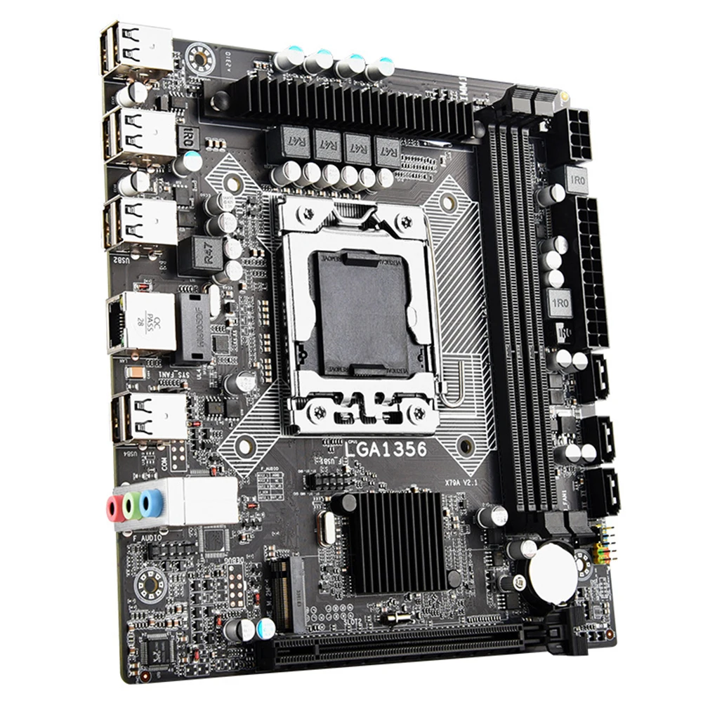 Imagem -03 - Placa Principal do pc com Canal de Áudio Placa Mãe do Computador Desktop Interface de Alimentação de Pinos de 24 Pinos £ 64gb Lga1356 Ddr3 X79a v2 5.1