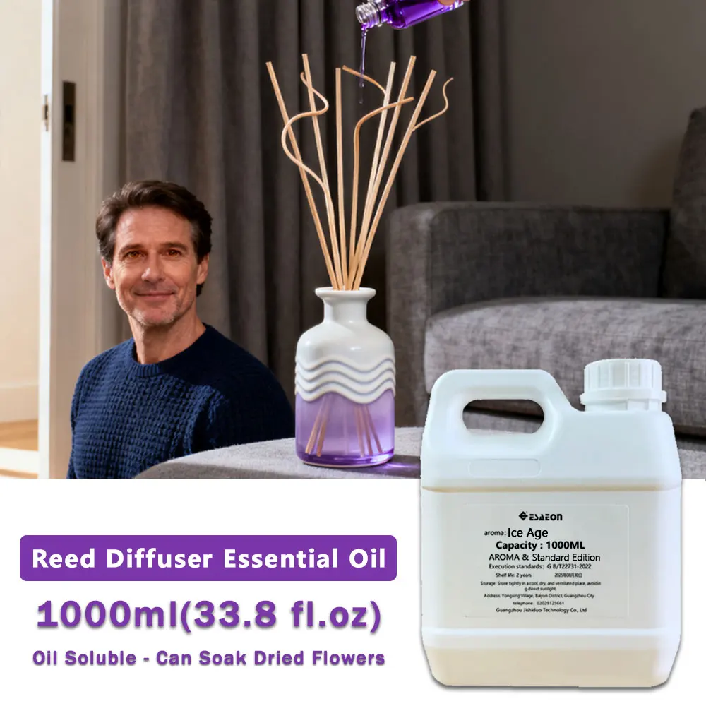 ESAEON 1000ml (33.8 fl.oz) Ice Age/Marriott Hotel Essential Oils - For Hotel/Club/Toilet Reed Diffuser & Fireless Aromatherapy