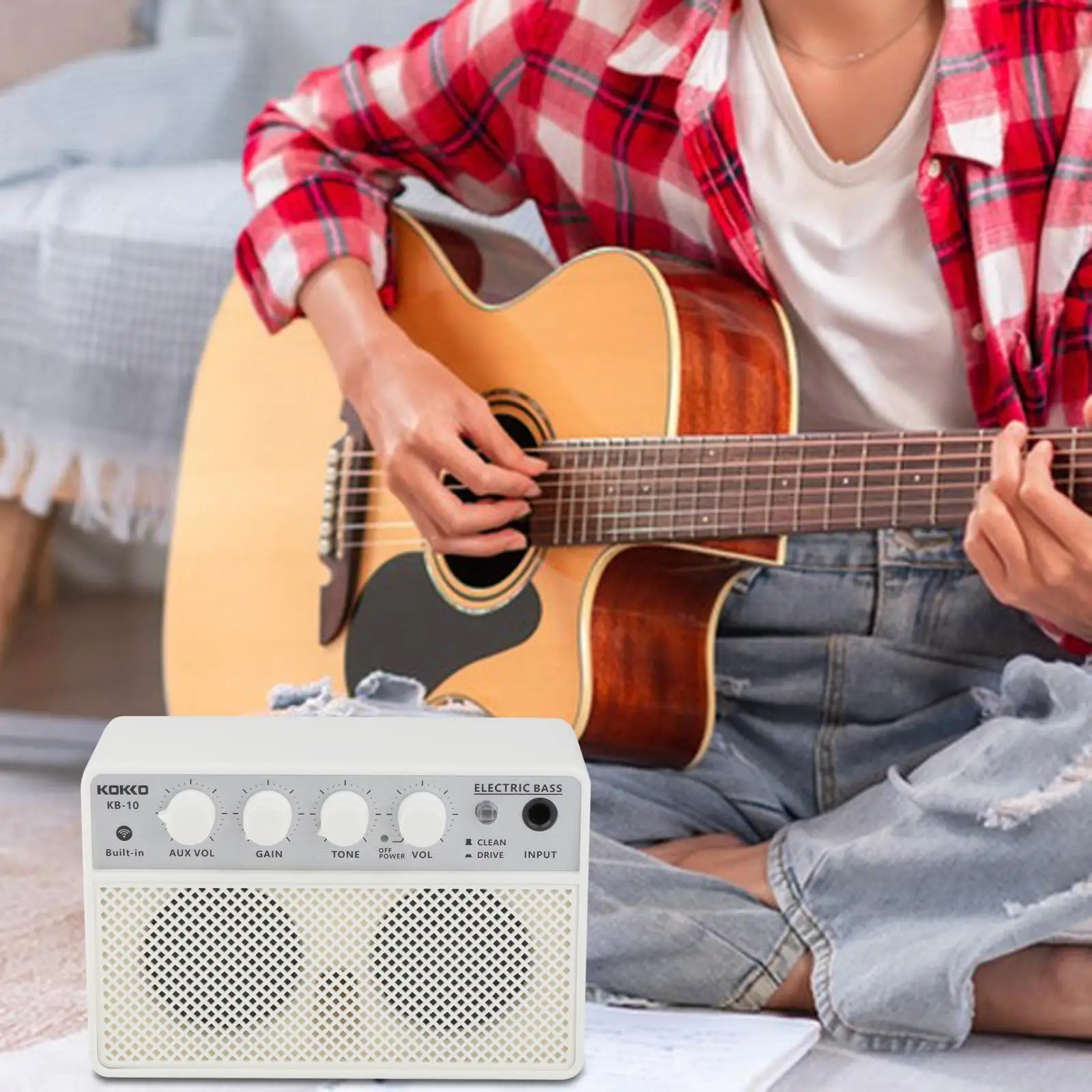 

Electric Guitar Amplifier Practice Bass Indoor Outdoor Portable Mini Speaker