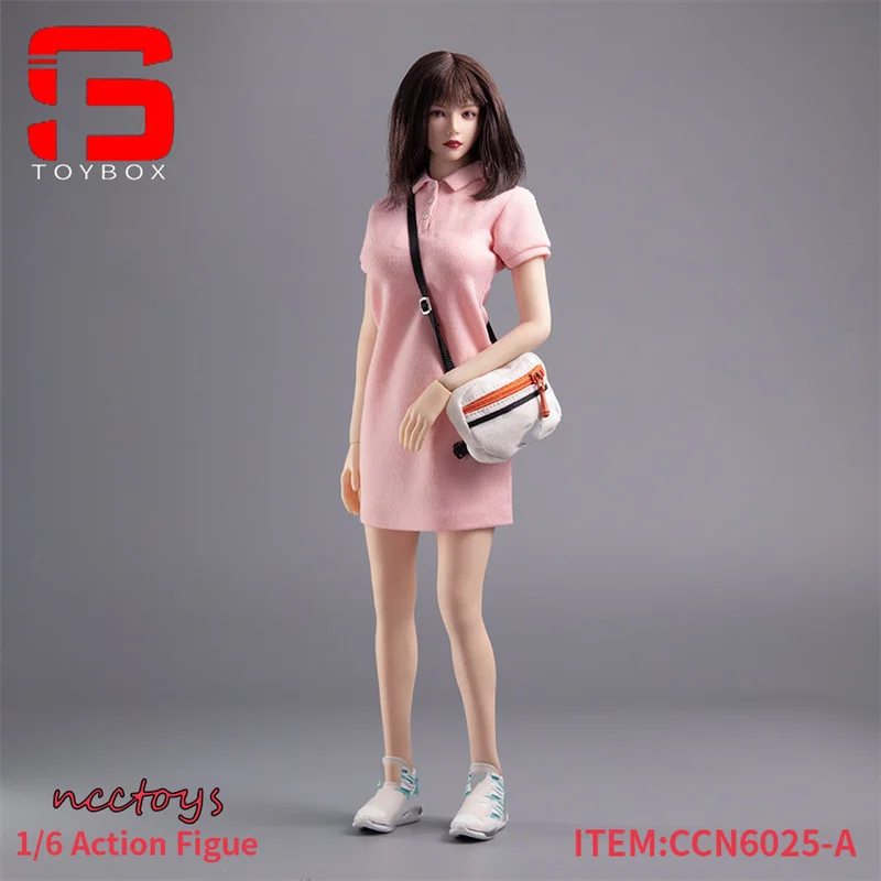 NCCTOYS CCN6025 1/6 cuello Polo suelto versión de longitud media vestido ropa modelo para cuerpo de figura de acción de soldados femeninos de 12 pulgadas