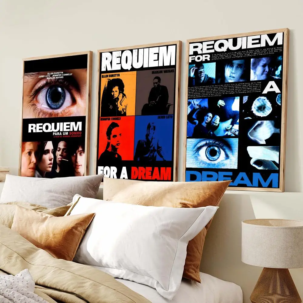 Classic Movie R-Requiem For A Dream Poster Modern Minimalist Wall Art Prints Poster Home Decor Interior Bedroom Living Room