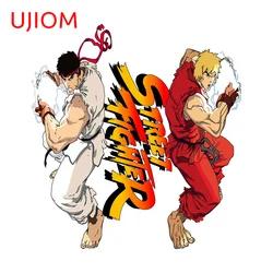 UJIOM Cool Hoshi Ryu Cartoon Fight Wall Stickers Sunscreen Scratch Proof Kids Room Cupboard Decal Wallpapers Home Decoration