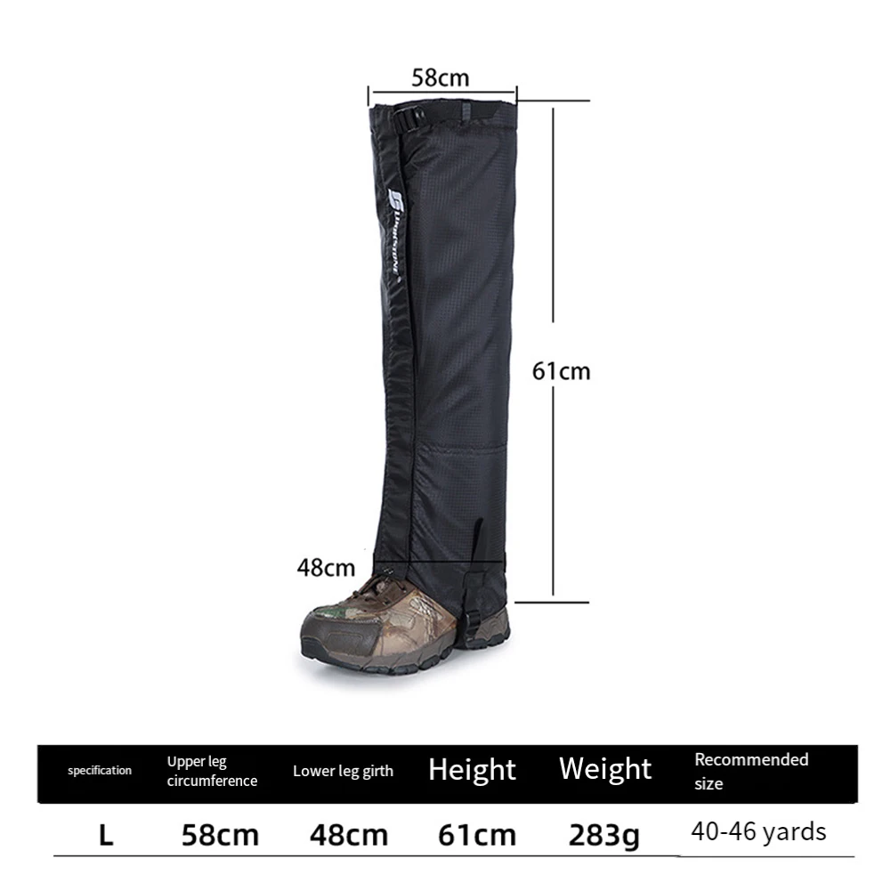 Ankle Legging Cover Waterproof Leg Gaiters Waterproof Oxford Material Wear-resistant Material For Mountaineering