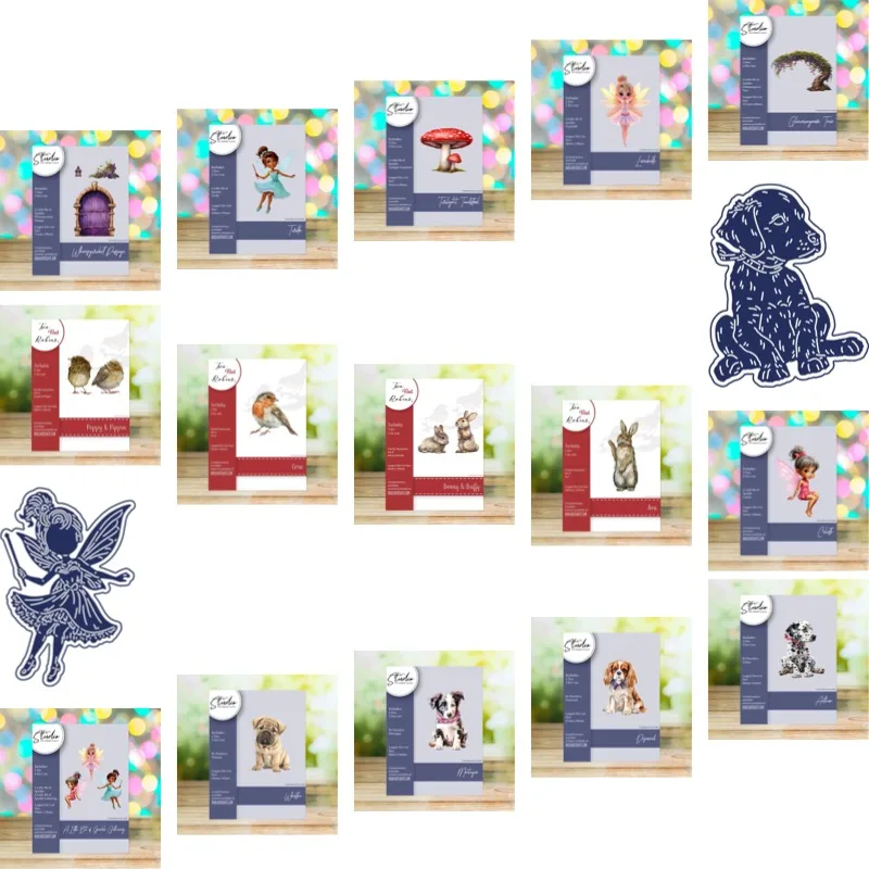 Troqueles de corte de metal Celeste Glimmer Grove Tree Slimline Essentials para álbumes de recortes y tarjetas, plantilla de corte para manualidades DIY