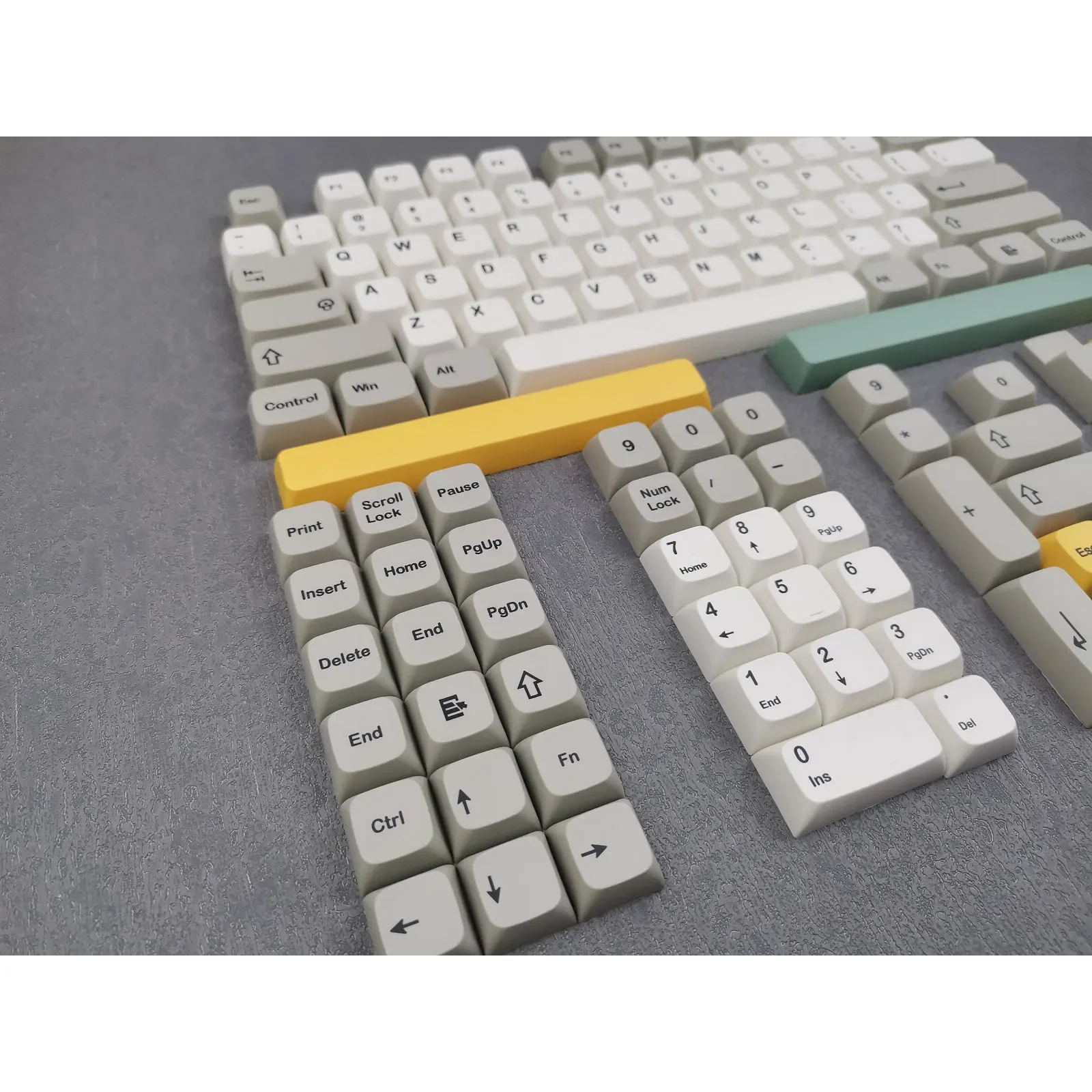 KeysLand XDA PBT 염료 서브 키캡, 126/133 키, 9009 레트로, 체리 Mx 스위치 기계식 키보드, FEKER IK75 PRO GMK 클론용