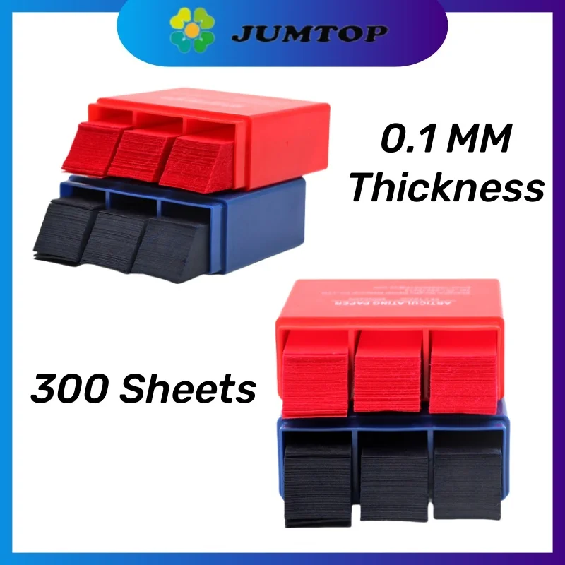 Detntistry Materials JUMTOP Dental Articulating Paper 55*18mm Double-Sided Bite Strips