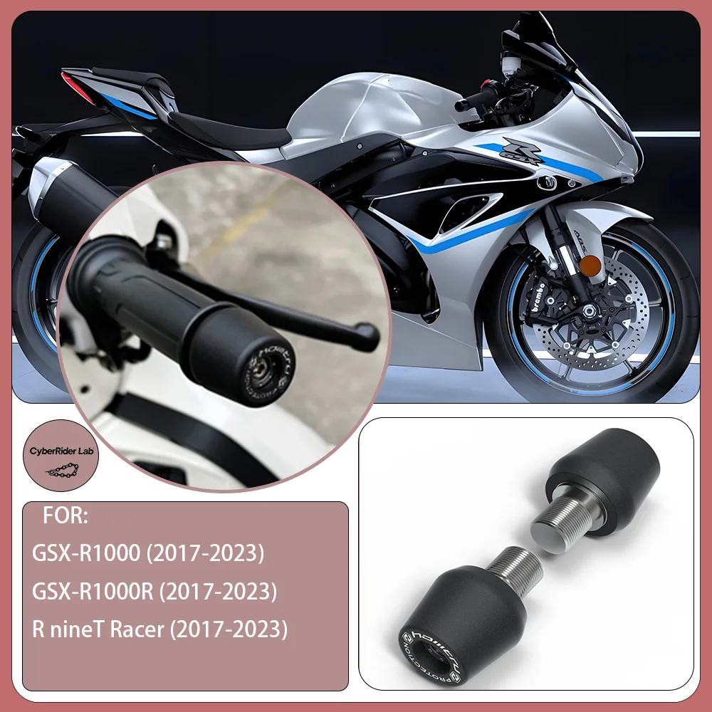

For Suzuki GSX-R1000/R1000R 2017-2023 CNC Bar End Caps - Motorcycle Grips No Tools Install Back to School Rider Gift​