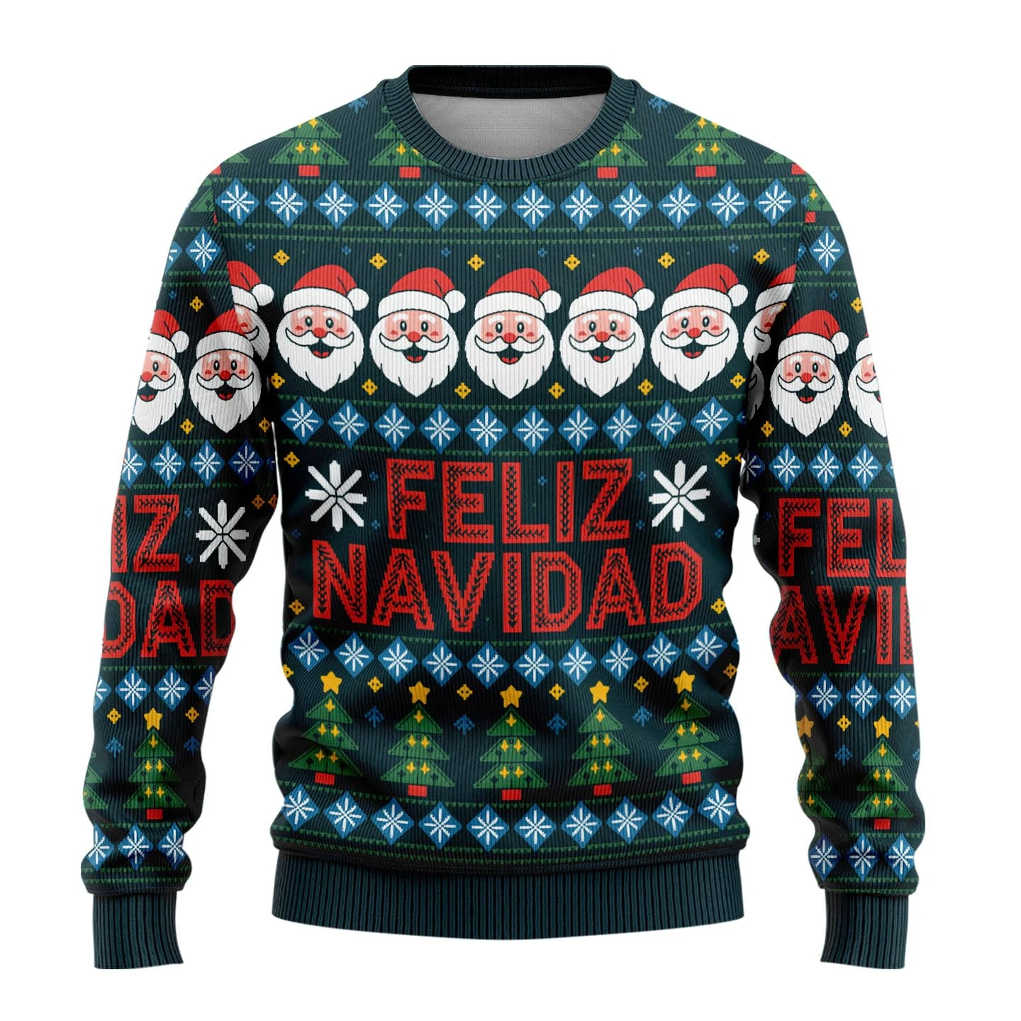 

2025 Santa Claus Ugly Christmas Sweaters For Women Clothing Hilarious Unisex Spandex Blend Christmas Jumper Set Xmas Sweater