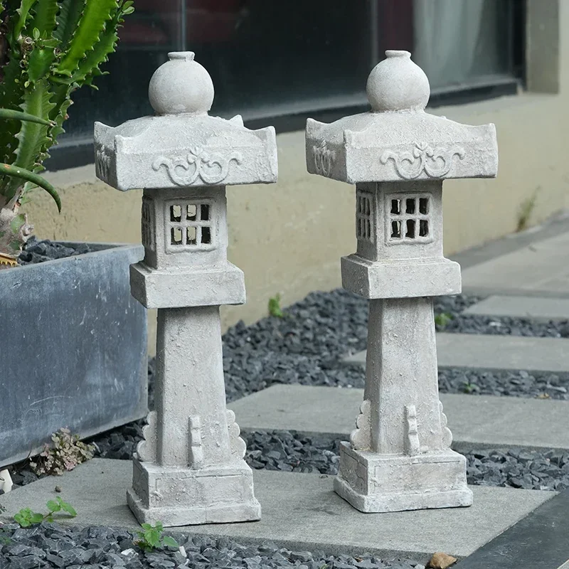 Chinese solar palace lamp decoration ornament garden courtyard villa B & B outdoor landscaping aurtyard imitation stone lamp