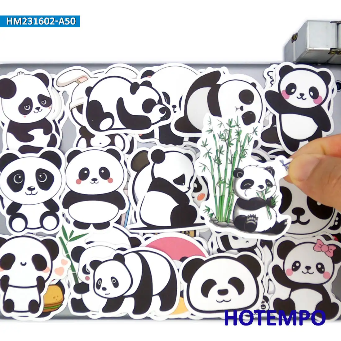 20/30/50Pieces Funny Cartoon Animals Cute Panda Stickers for Phone Scrapbook Cup Skateboard Luggage Bike Car Laptop Sticker Toys