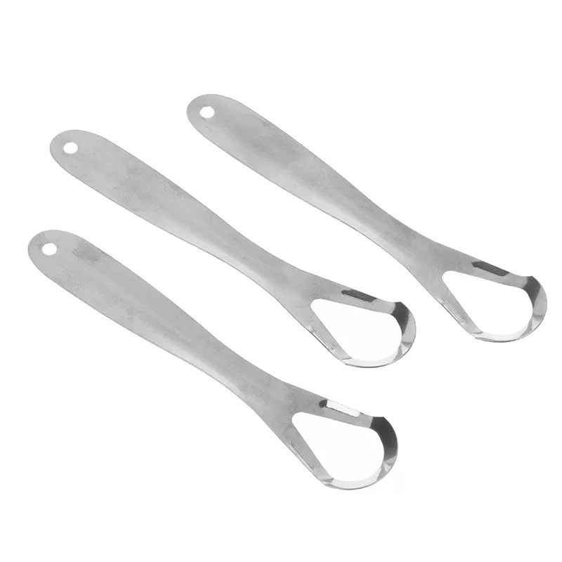 Clean Tongue Scraper Stainless Steel Tongue Remover Tongue Coating Halitosis Oral Care Scraping Brush Tongue Oral Cleaner Tools