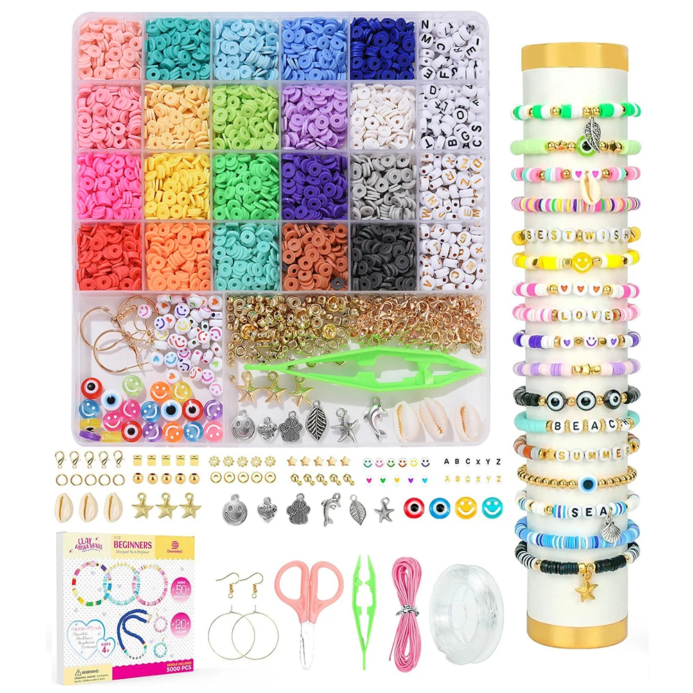 

Clay Making Kit Forbeginner Preppypolymer Clay Beads Charms Kit For Jewelrymaking Dly Arts And Craftsbirthday Gifts Toys