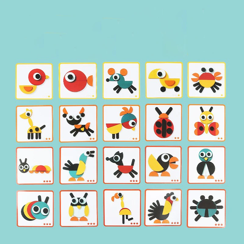 Puzzle Montessori Puzzle per la prima educazione dei bambini Puzzle 3D 3-6 anni a forma di scuola materna abbinato a giocattoli in legno Puzzle