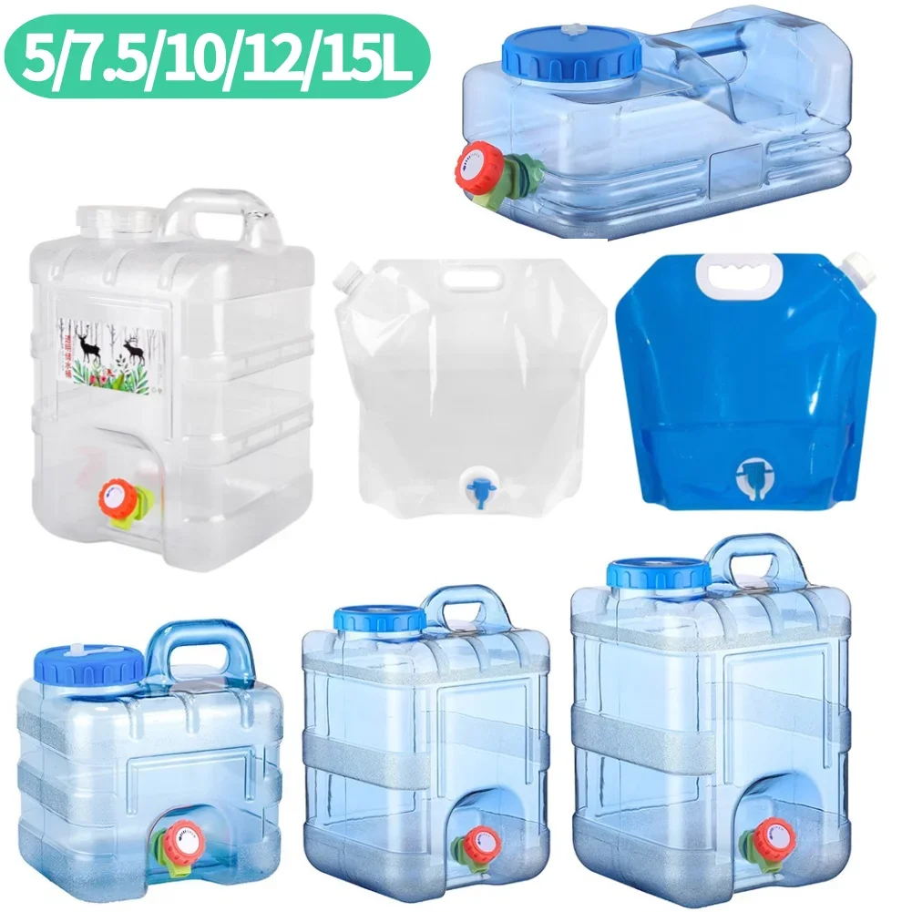 

Portable Water Container with Spigot Multifunction Drinking Water Jug Large Capacity Water Storage Container for Camping Picnic