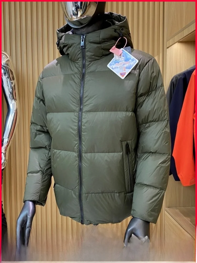 

High-Insulation Outdoor Winter Men's down Jaet Hooded Thiened Bread Coat Warm Windproof Polyester Fiber Zipper Closure