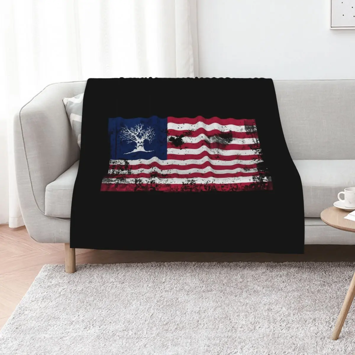 Haunted Flag Throw Blanket Flannel Fleece Soft Warm Throw Blanket