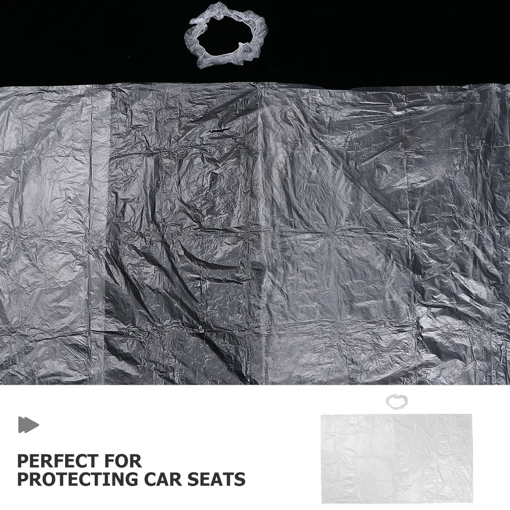 

1Set Plastic Car Seat Cover and Steering Wheel Cover Set Disposable Car Interior Protection Kit Interior Covers for Truck