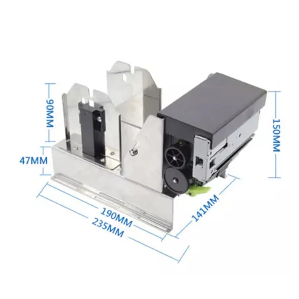 80mm  Thermal Receipt Printer with Auto Cutter USB+Parallel Interfaces Ticket Numbering Machine Support Super Paper Roll