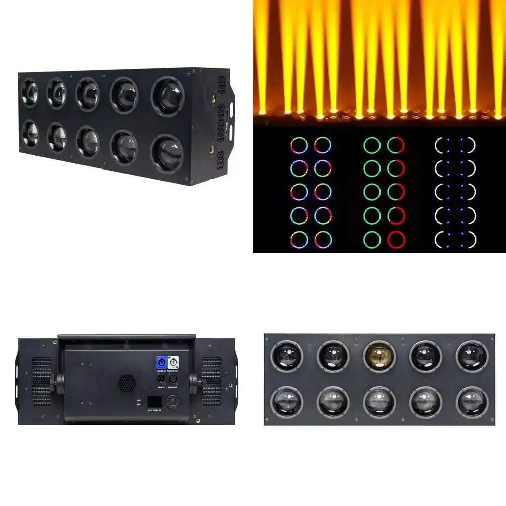 New 10pcs 80W LED Pixel Strobe Light Warm White Light Matrix Strobe for DJ Disco Background Sta Lighting Equipment