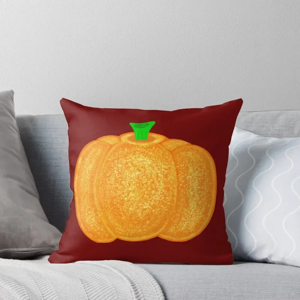 

Sparkling Frosted Pumpkin - burgundy background Throw Pillow Christmas Pillow Cases pillow cover christmas